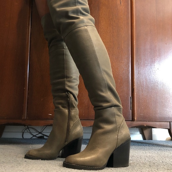 ALDO over the knee greenish gray boots - Picture 2 of 5